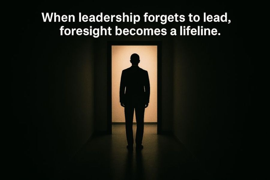 When leadership forgets to lead, foresight becomes a lifeline